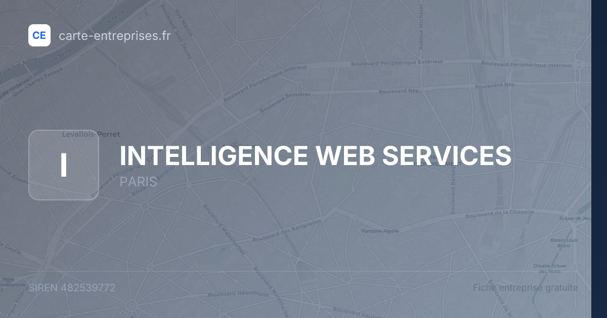INTELLIGENCE WEB SERVICES — 482539772 — fiche entreprise