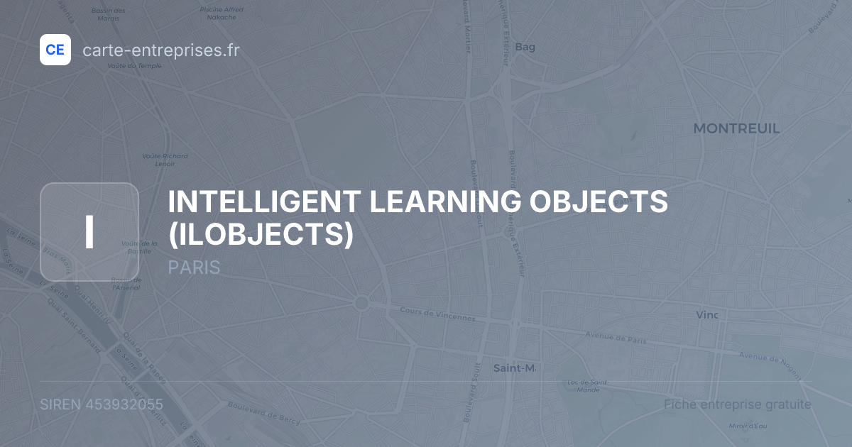 INTELLIGENT LEARNING OBJECTS (ILOBJECTS) — 453932055 — fiche entreprise