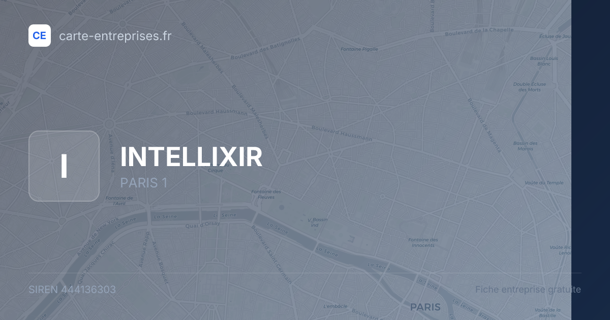 INTELLIXIR — 444136303 — fiche entreprise