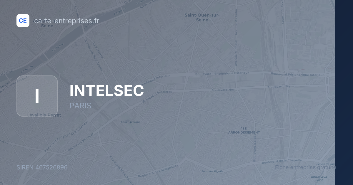 INTELSEC — 407526896 — fiche entreprise