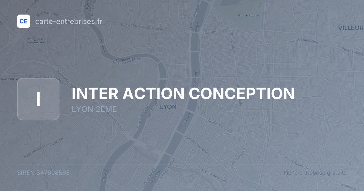 INTER ACTION CONCEPTION — 347698508 — fiche entreprise