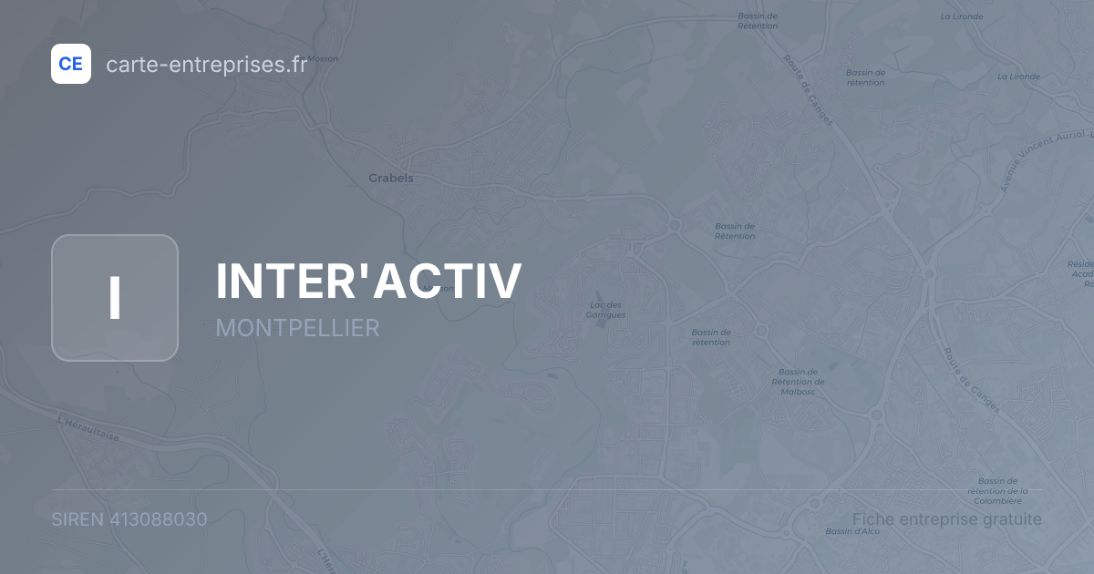 INTER'ACTIV — 413088030 — fiche entreprise