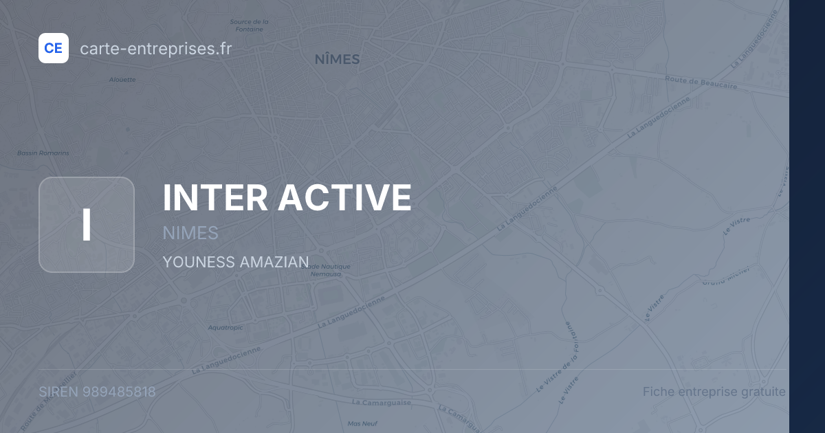 INTER ACTIVE — 989485818 — fiche entreprise