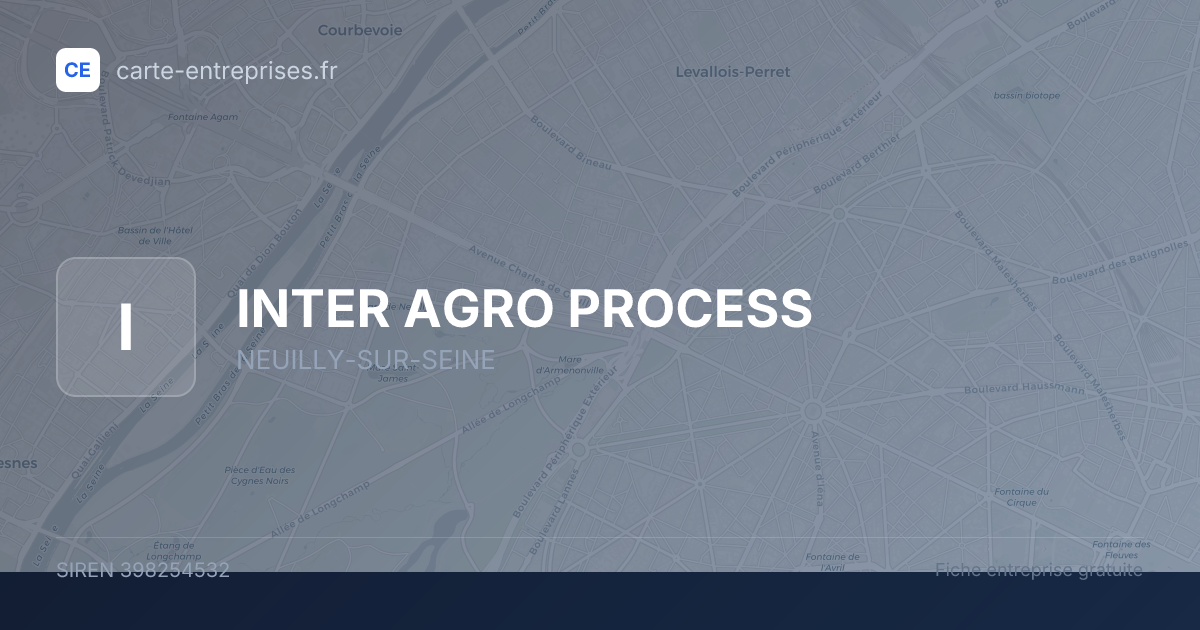 INTER AGRO PROCESS — 398254532 — fiche entreprise