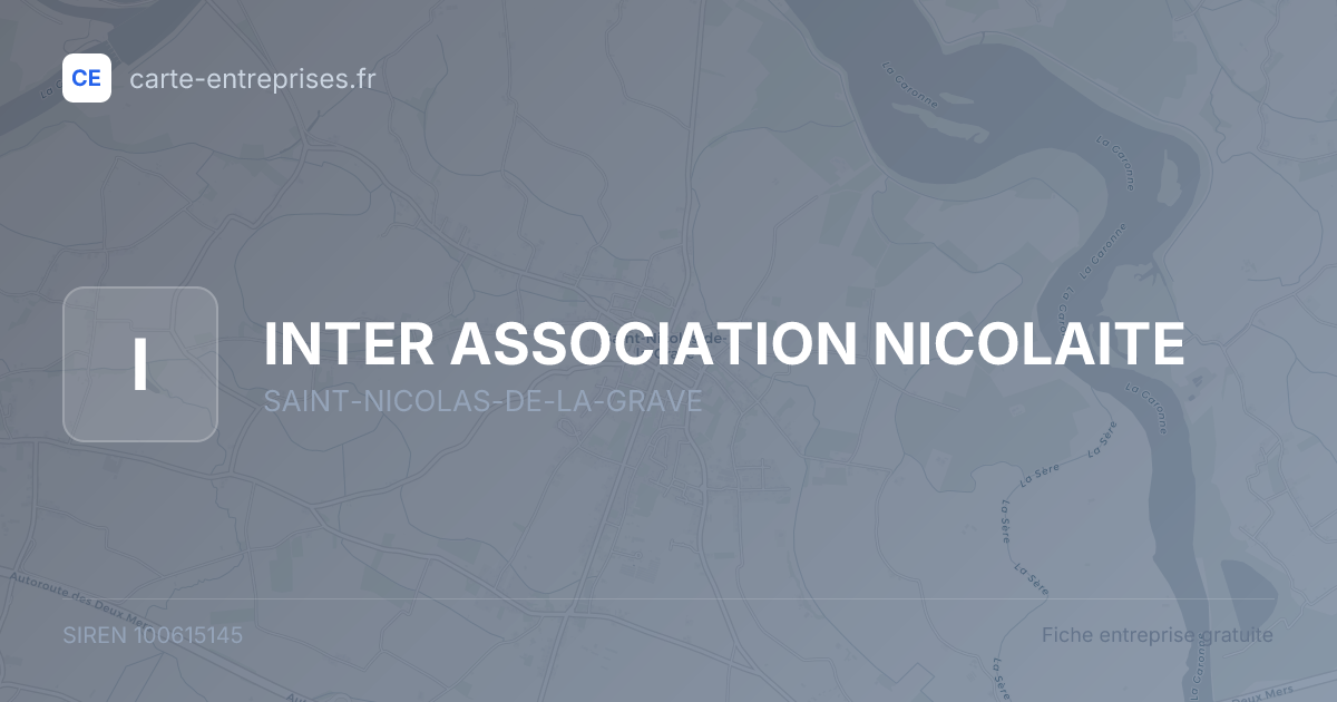 INTER ASSOCIATION NICOLAITE — 100615145 — fiche entreprise