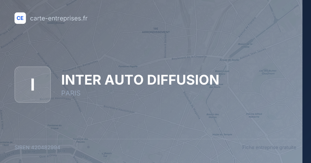 INTER AUTO DIFFUSION — 420482994 — fiche entreprise