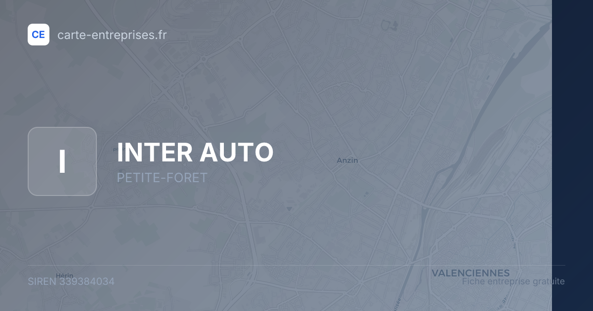 INTER AUTO — 339384034 — fiche entreprise