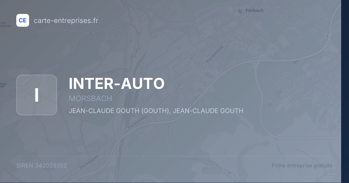 INTER-AUTO — 342028552 — fiche entreprise