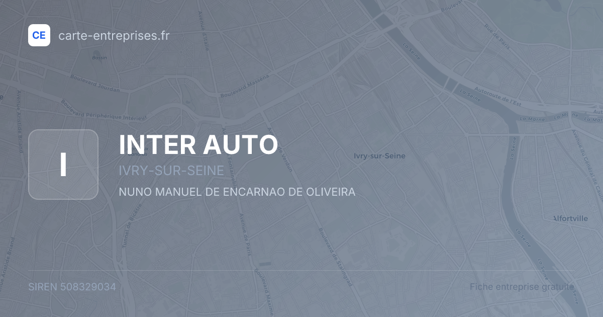INTER AUTO — 508329034 — fiche entreprise