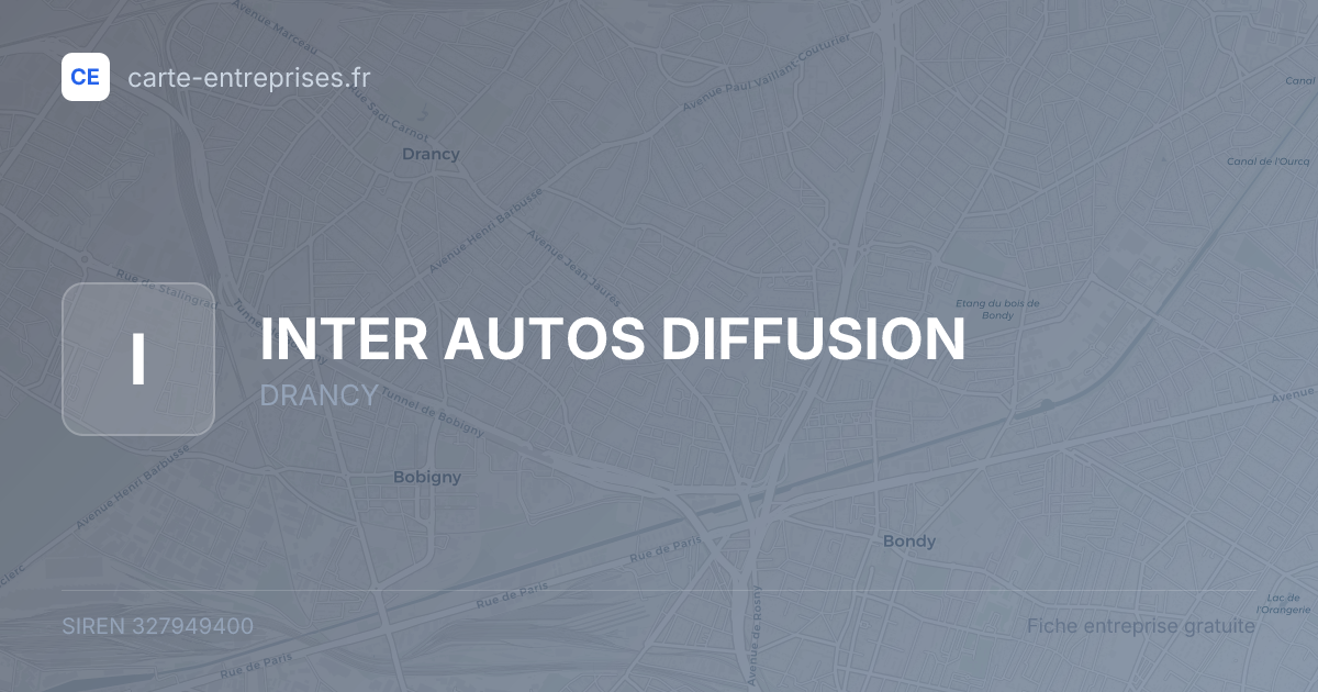 INTER AUTOS DIFFUSION — 327949400 — fiche entreprise