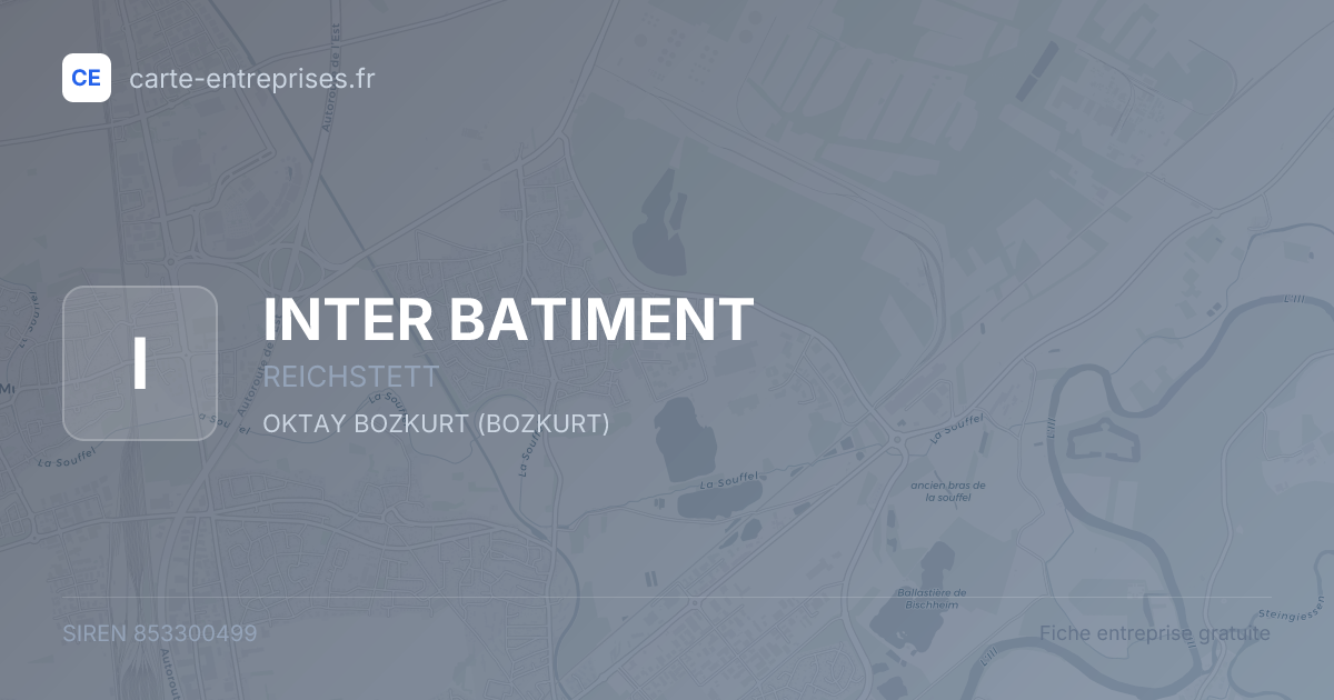 INTER BATIMENT — 853300499 — fiche entreprise