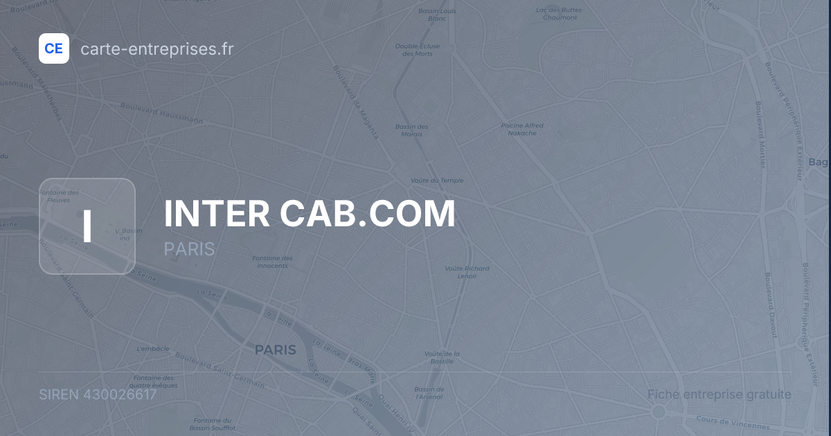 INTER CAB.COM — 430026617 — fiche entreprise