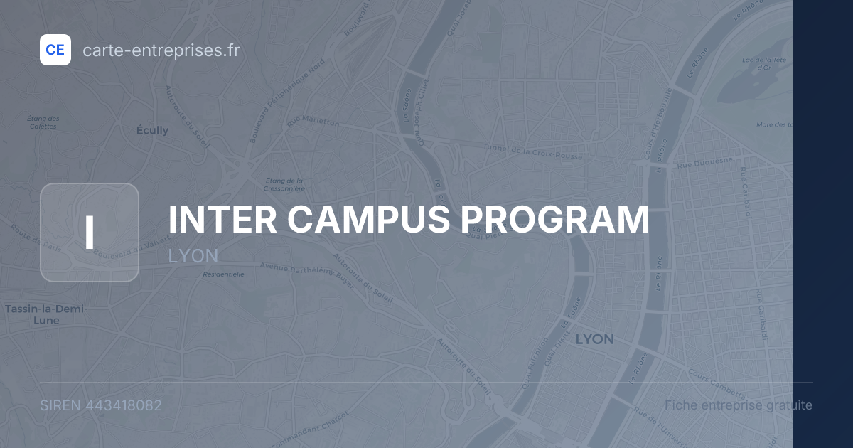 INTER CAMPUS PROGRAM — 443418082 — fiche entreprise