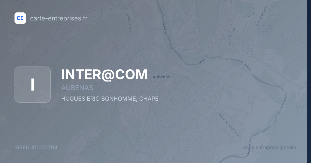 INTER@COM — 411070204 — fiche entreprise