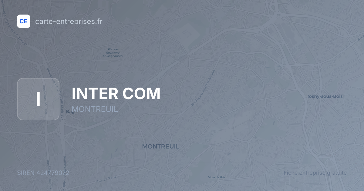 INTER COM — 424779072 — fiche entreprise