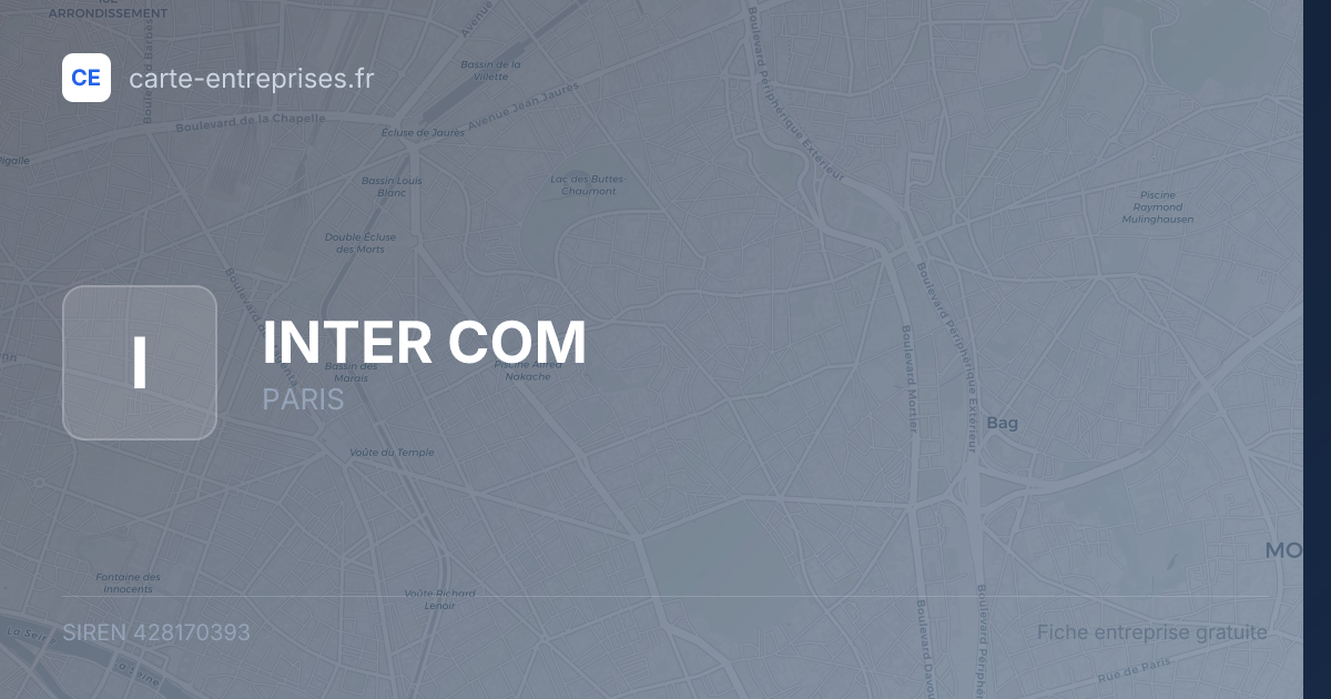 INTER COM — 428170393 — fiche entreprise