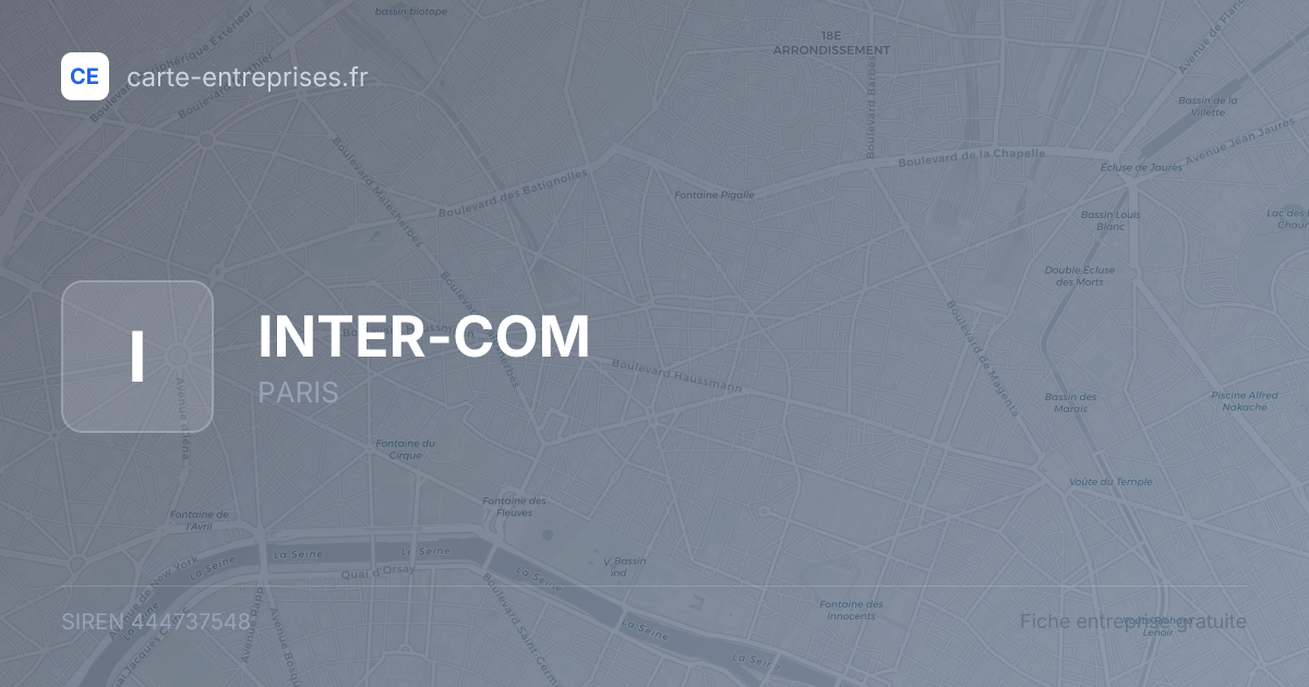 INTER-COM — 444737548 — fiche entreprise