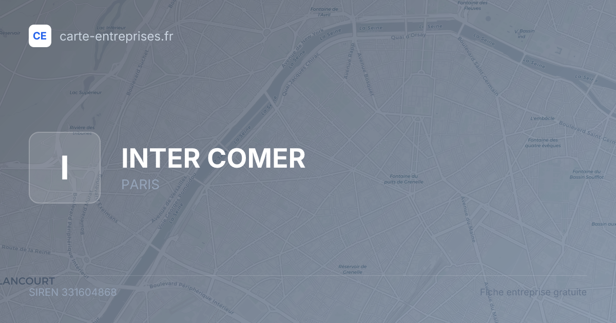 INTER COMER — 331604868 — fiche entreprise