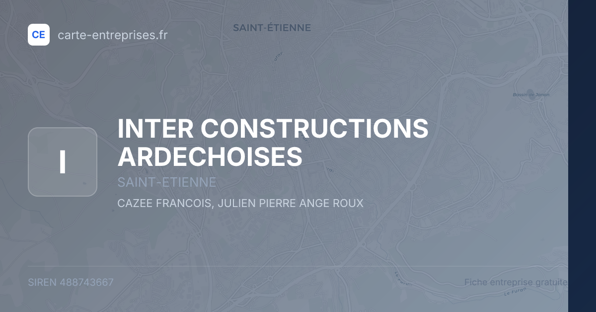 INTER CONSTRUCTIONS ARDECHOISES — 488743667 — fiche entreprise