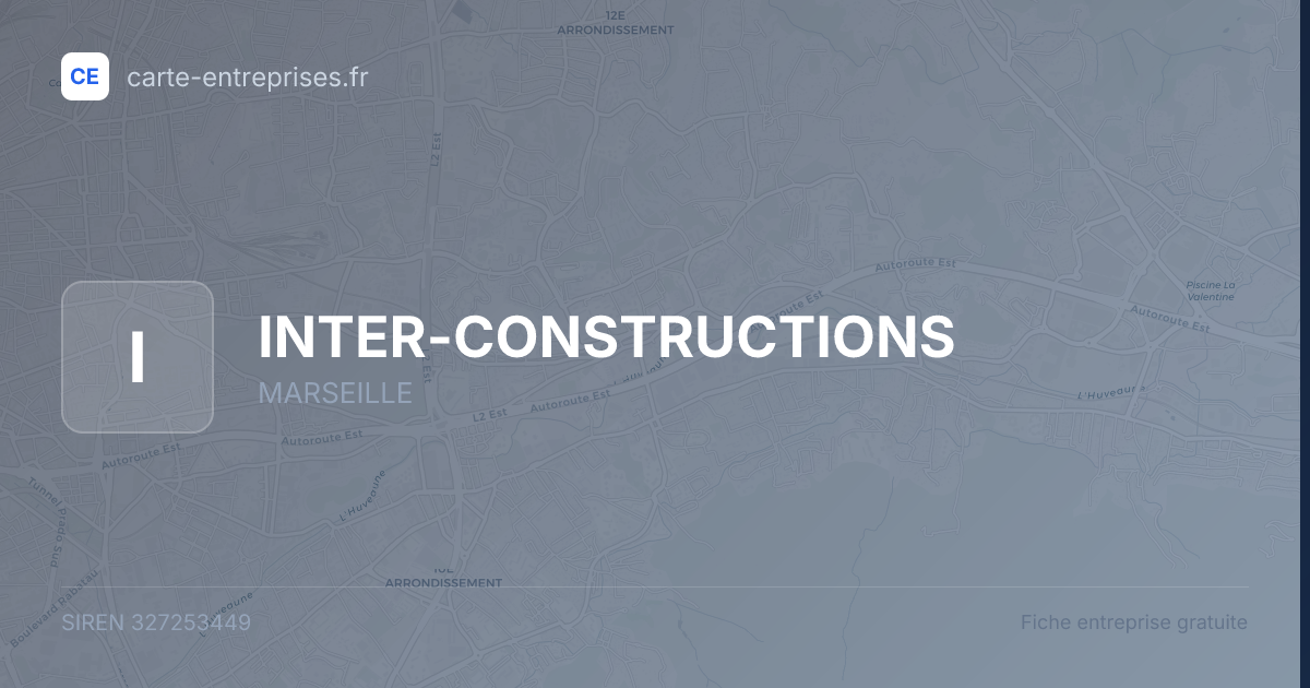 INTER-CONSTRUCTIONS — 327253449 — fiche entreprise