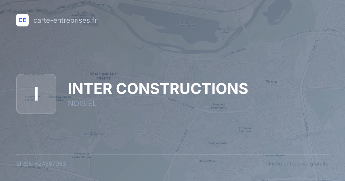INTER CONSTRUCTIONS — 424587053 — fiche entreprise