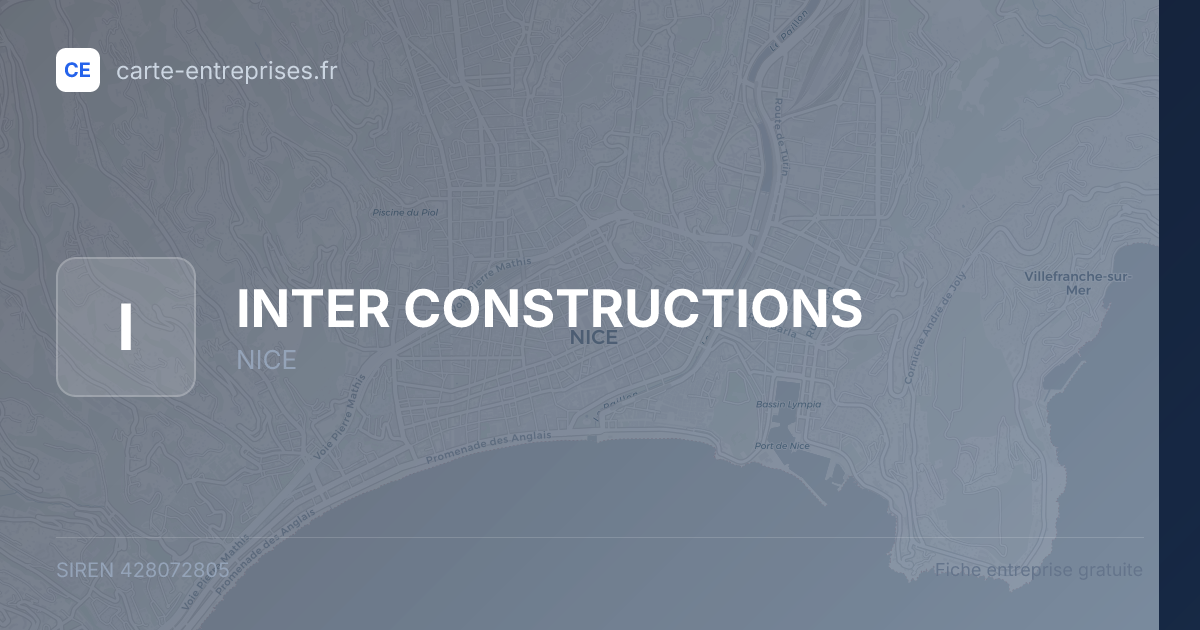 INTER CONSTRUCTIONS — 428072805 — fiche entreprise