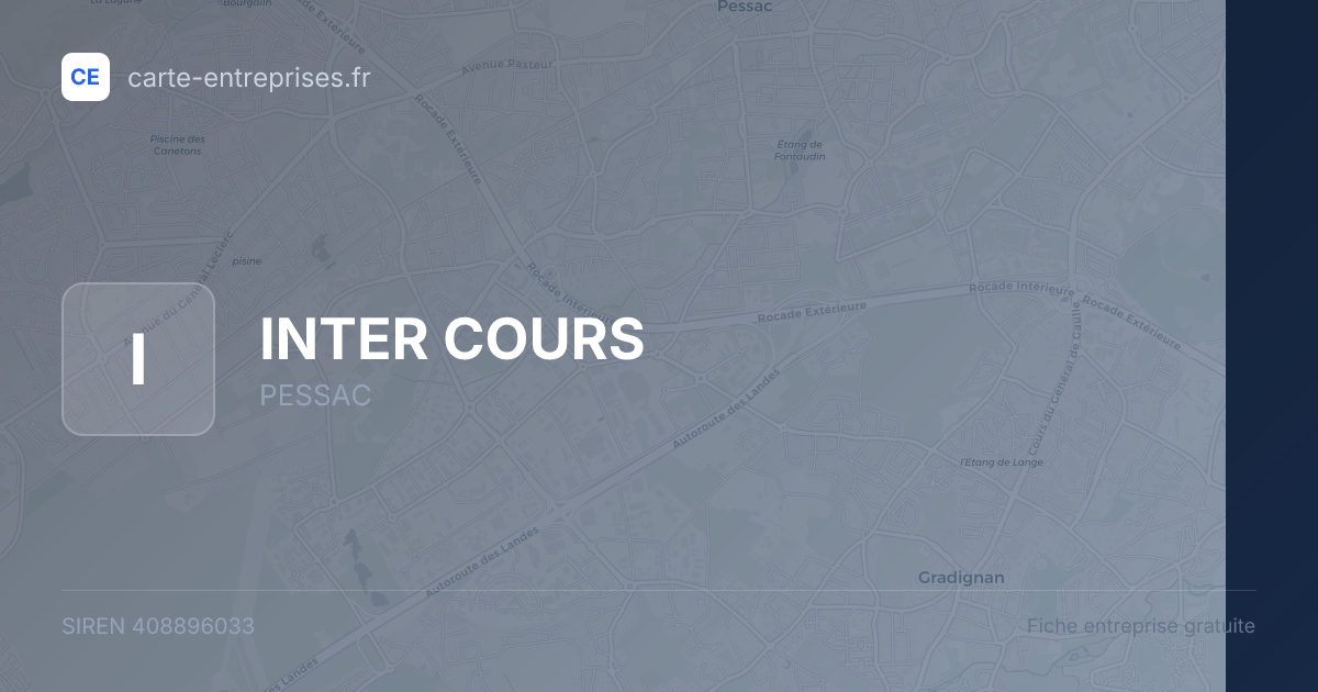 INTER COURS — 408896033 — fiche entreprise