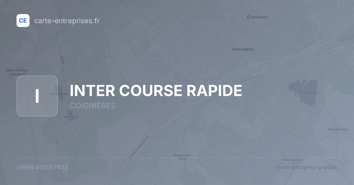 INTER COURSE RAPIDE — 402067433 — fiche entreprise