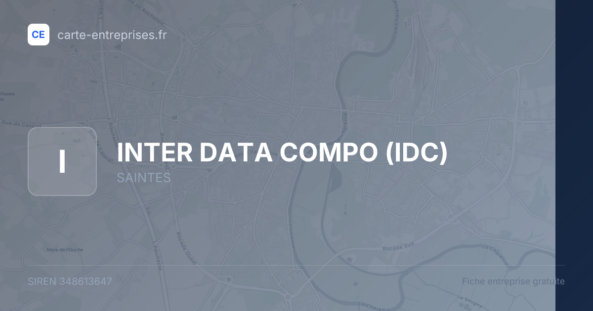 INTER DATA COMPO (IDC) — 348613647 — fiche entreprise
