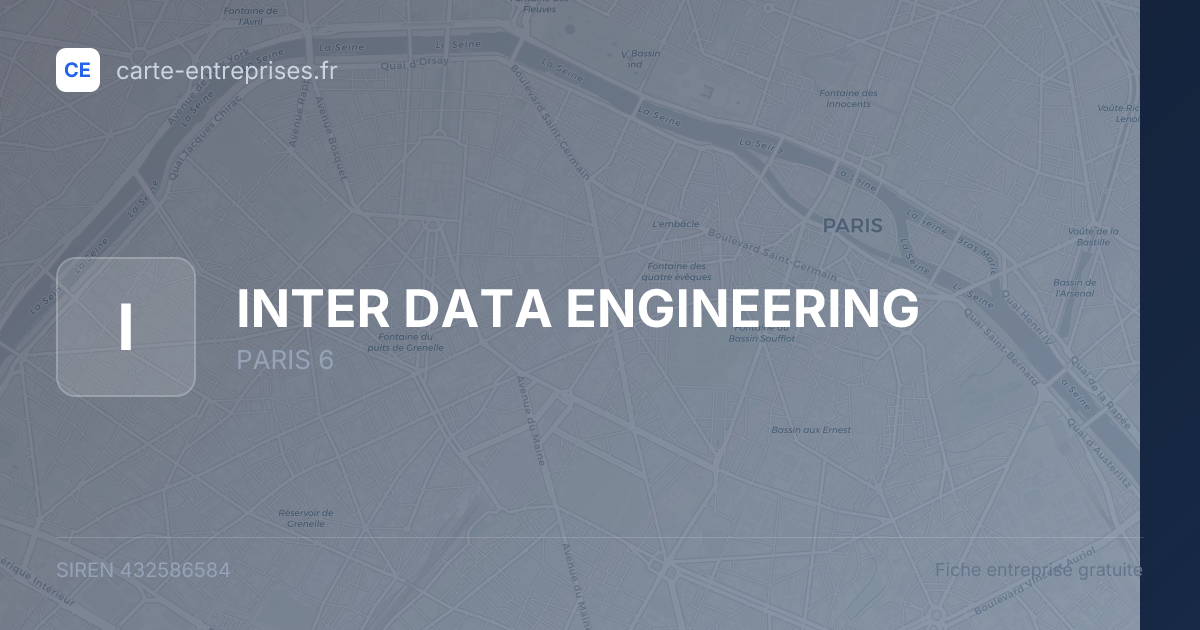 INTER DATA ENGINEERING — 432586584 — fiche entreprise