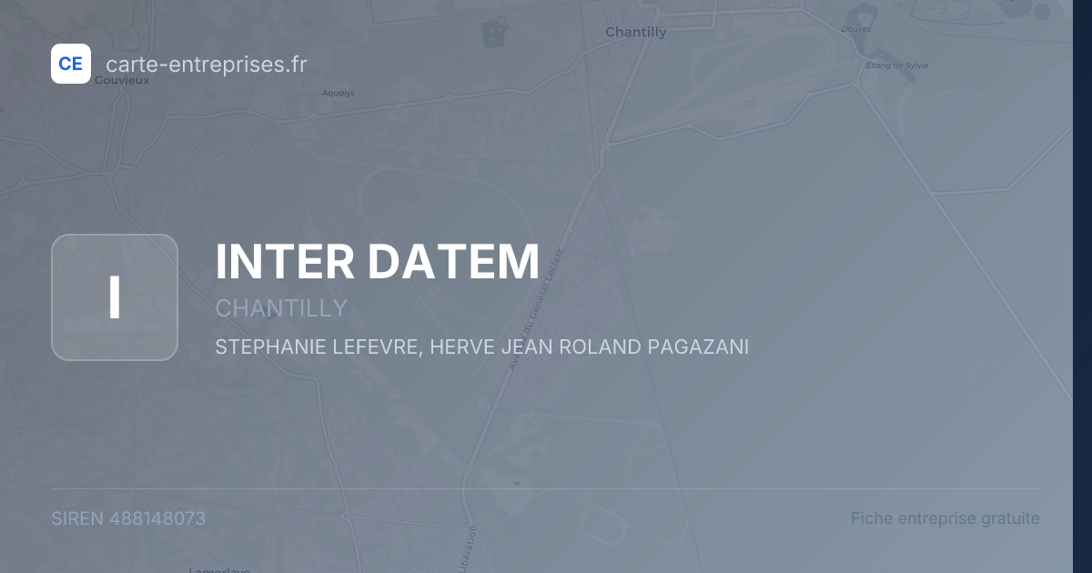 INTER DATEM — 488148073 — fiche entreprise