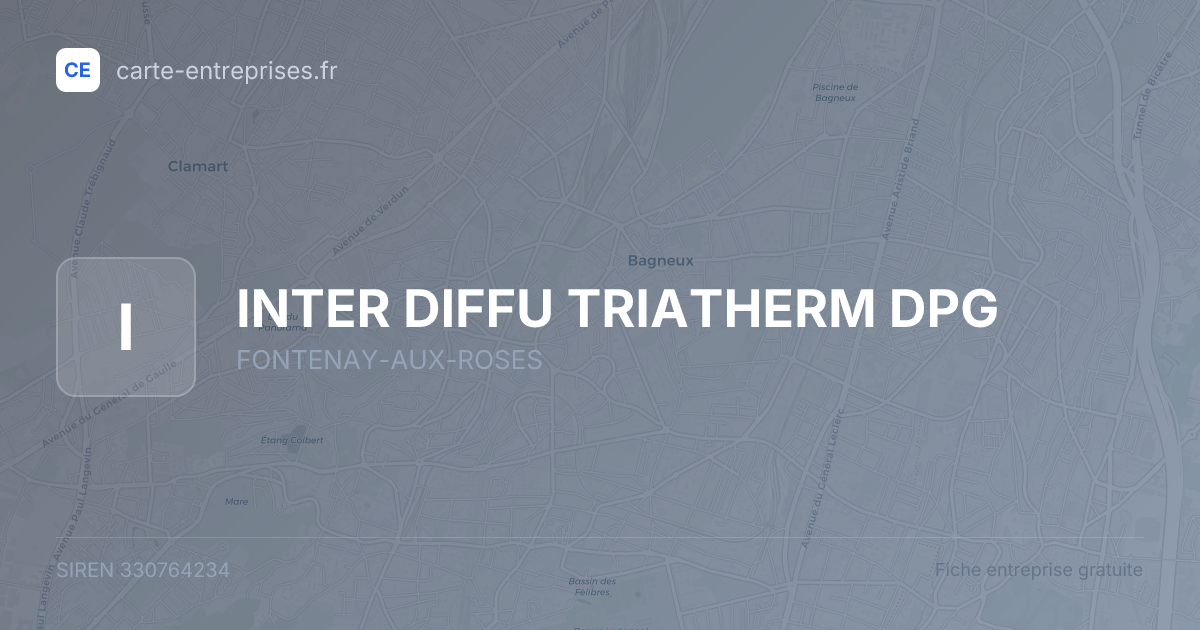 INTER DIFFU TRIATHERM DPG — 330764234 — fiche entreprise