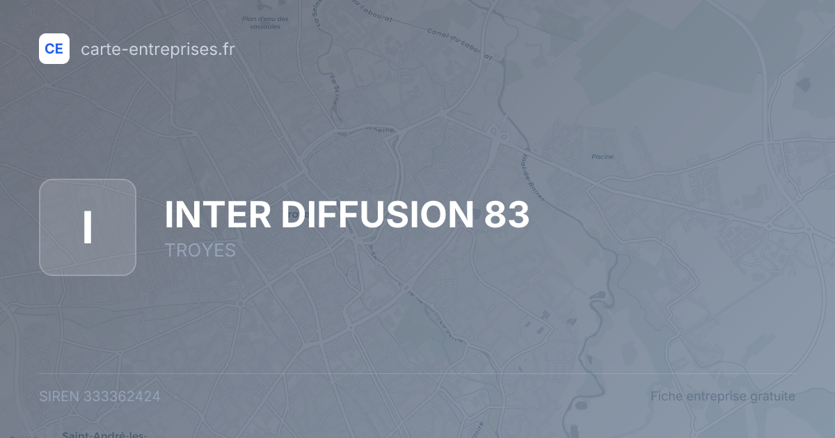 INTER DIFFUSION 83 — 333362424 — fiche entreprise