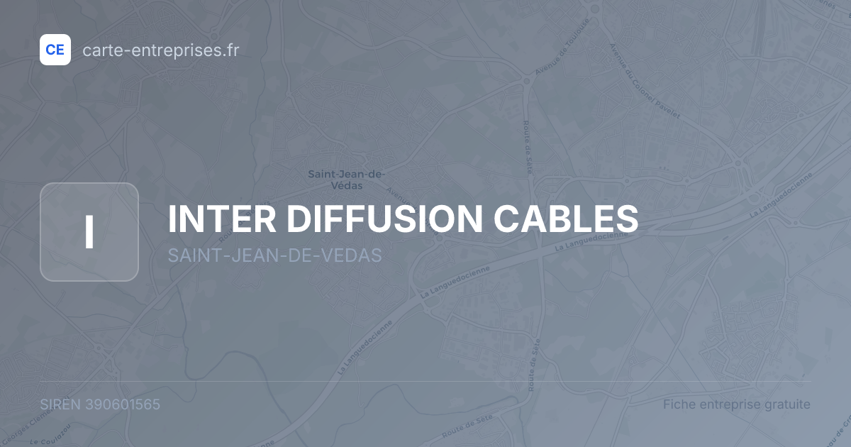 INTER DIFFUSION CABLES — 390601565 — fiche entreprise