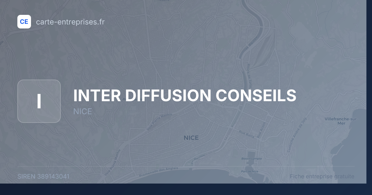 INTER DIFFUSION CONSEILS — 389143041 — fiche entreprise