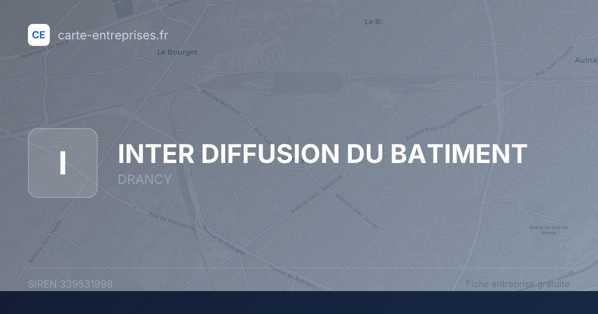 INTER DIFFUSION DU BATIMENT — 339531998 — fiche entreprise