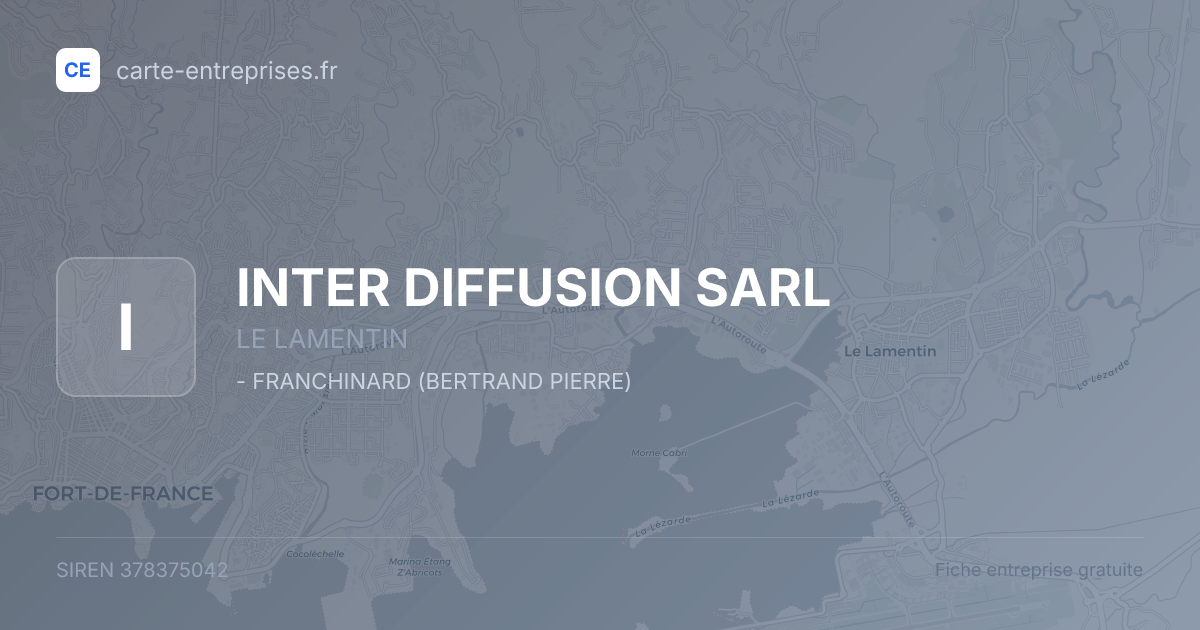 INTER DIFFUSION SARL — 378375042 — fiche entreprise