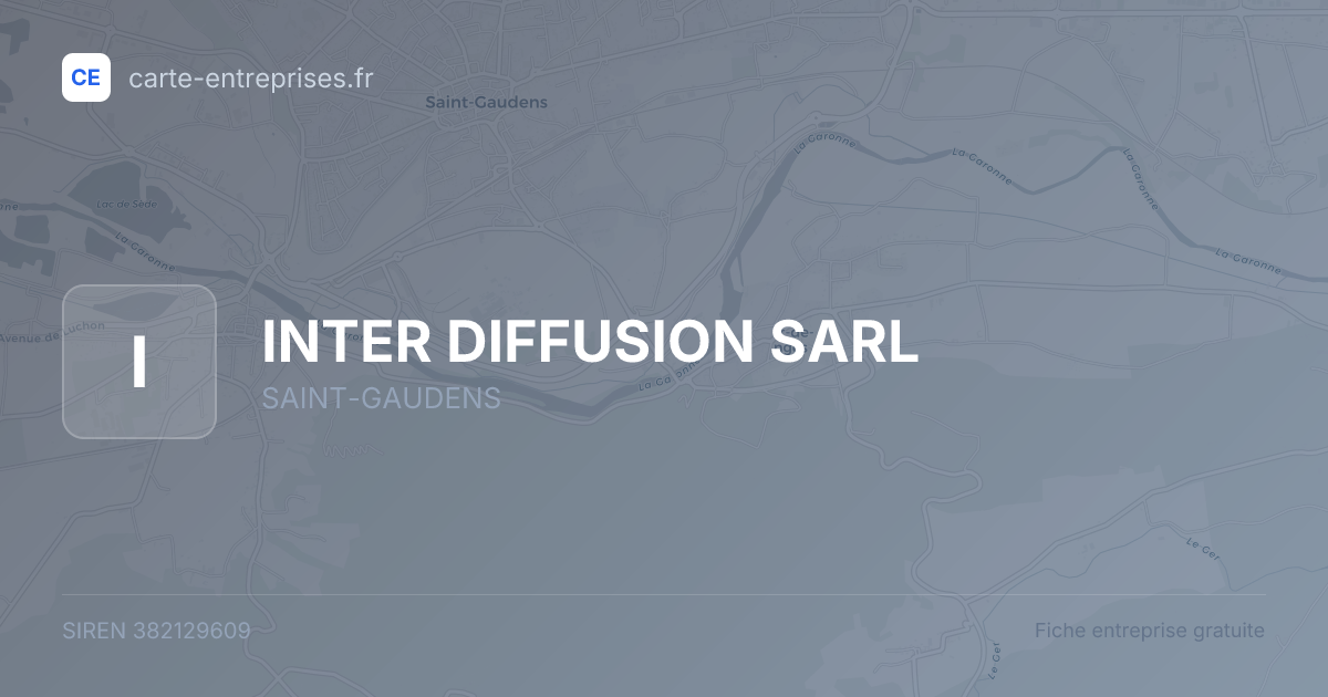 INTER DIFFUSION SARL — 382129609 — fiche entreprise