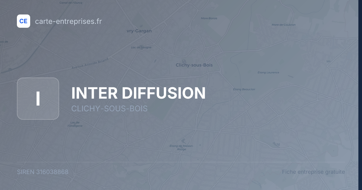 INTER DIFFUSION — 316038868 — fiche entreprise
