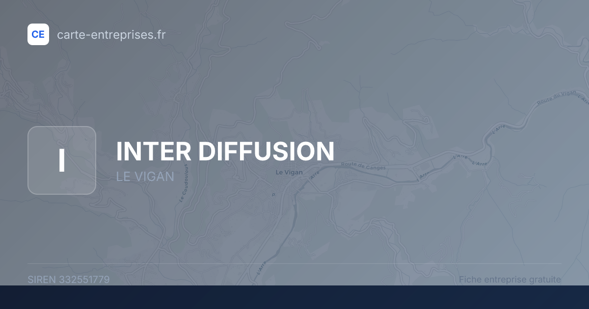 INTER DIFFUSION — 332551779 — fiche entreprise