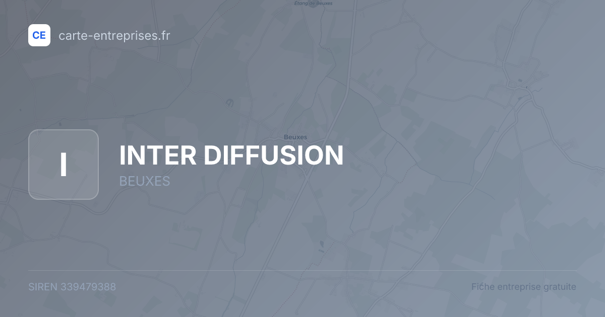 INTER DIFFUSION — 339479388 — fiche entreprise