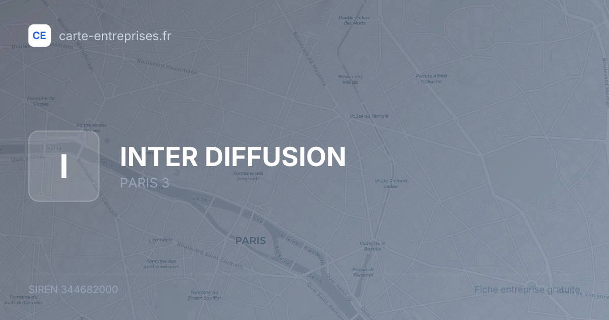 INTER DIFFUSION — 344682000 — fiche entreprise