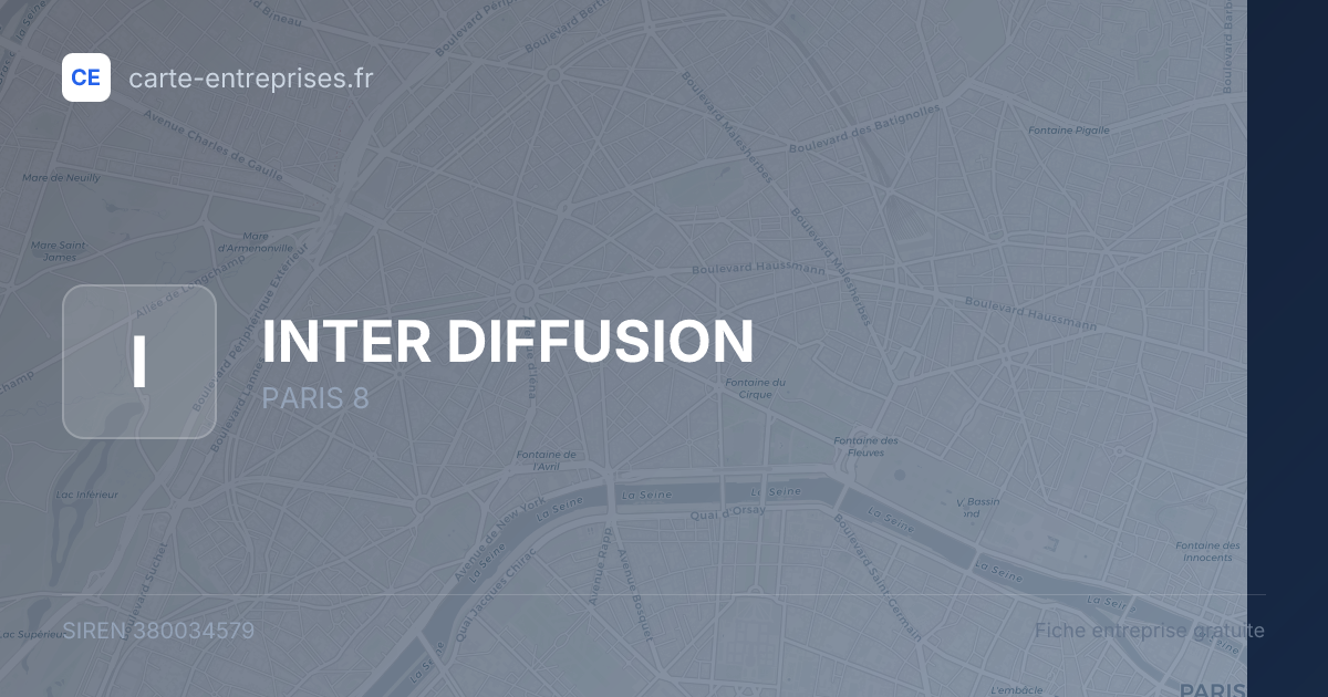 INTER DIFFUSION — 380034579 — fiche entreprise