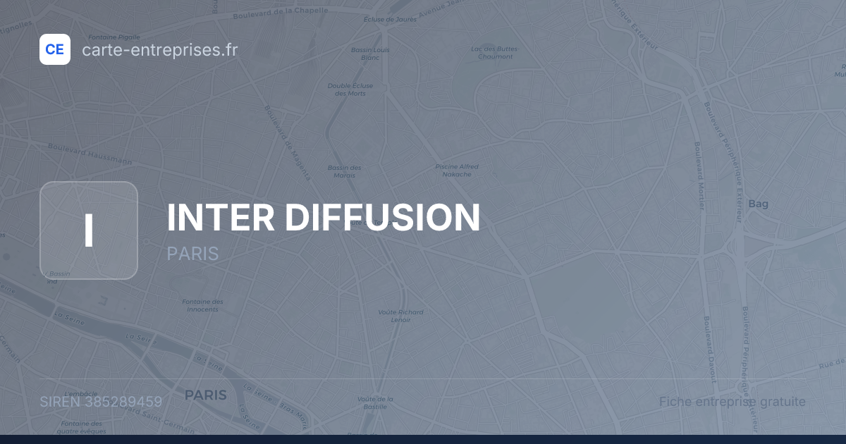 INTER DIFFUSION — 385289459 — fiche entreprise