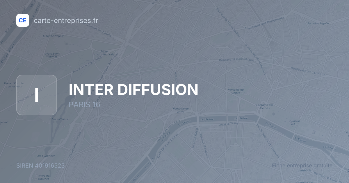 INTER DIFFUSION — 401916523 — fiche entreprise