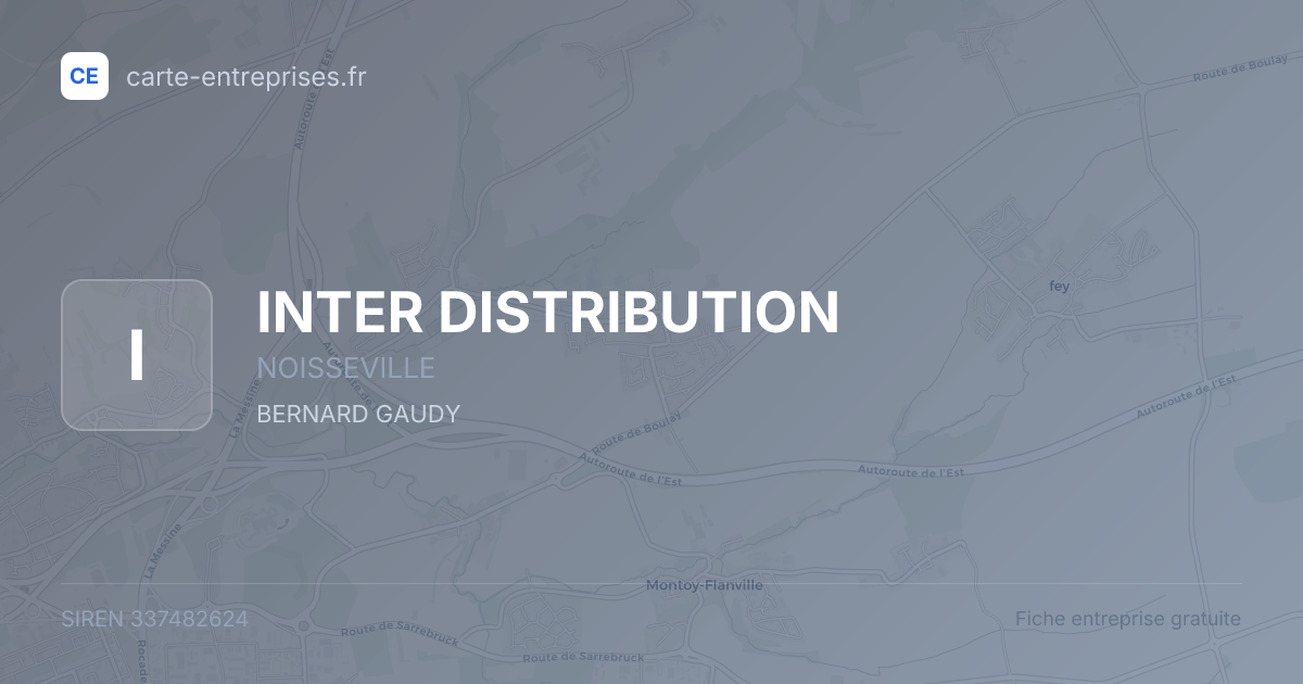INTER DISTRIBUTION — 337482624 — fiche entreprise