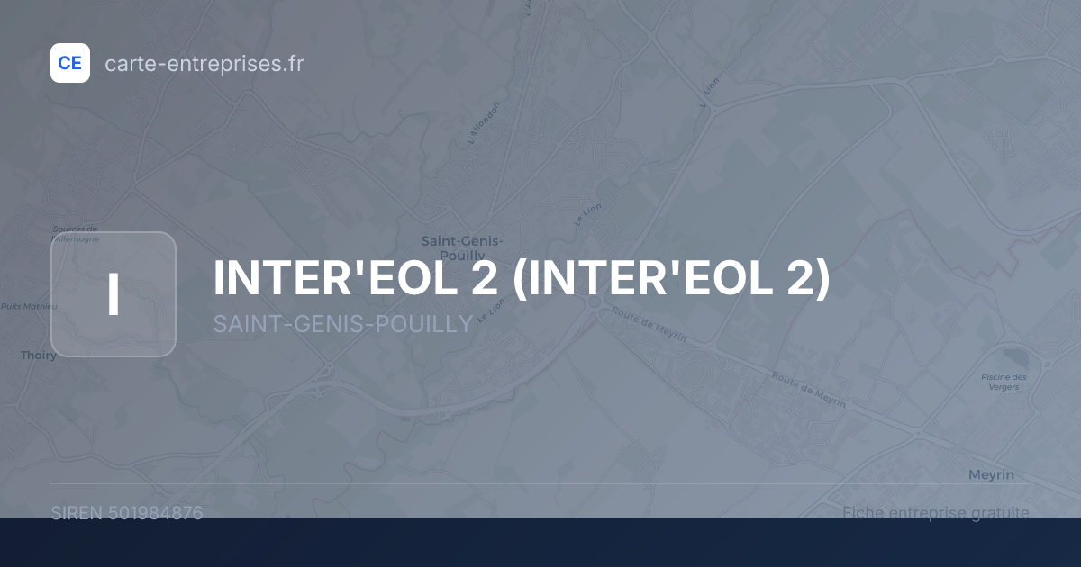 INTER'EOL 2 — 501984876 — fiche entreprise