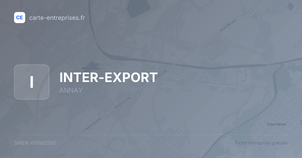 INTER-EXPORT — 410562565 — fiche entreprise
