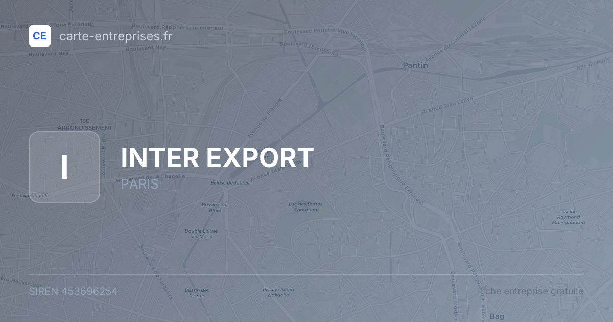 INTER EXPORT — 453696254 — fiche entreprise