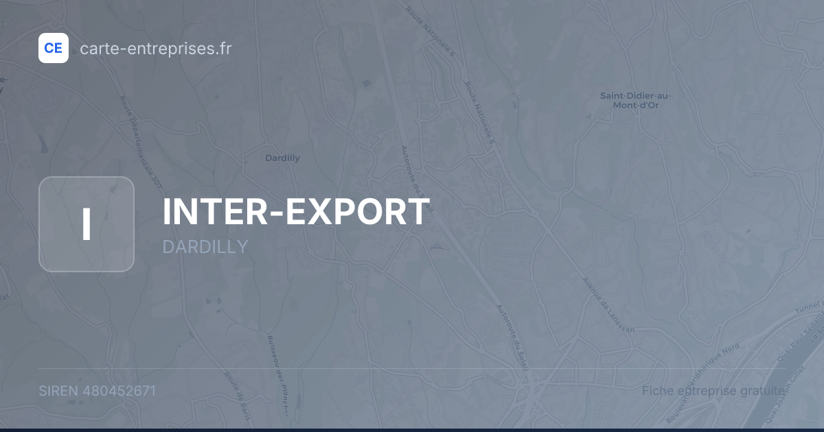 INTER-EXPORT — 480452671 — fiche entreprise